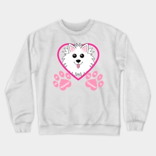 Will you be my Valentine? with Dog and Paws Crewneck Sweatshirt